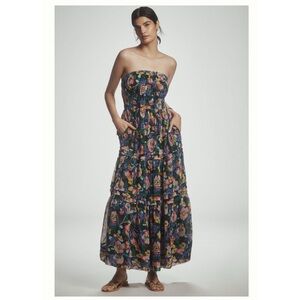 The Somerset Floral Strapless Maxi Dress